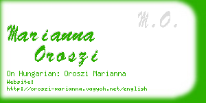 marianna oroszi business card